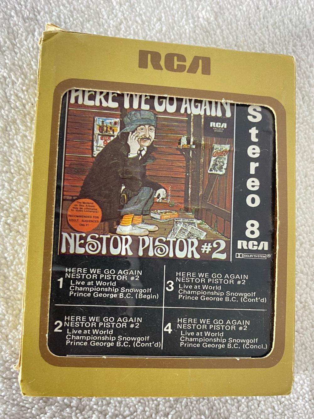 5/$35 Vintage RCA Nestor Pistor #2: Here We Go Again 8-track tape